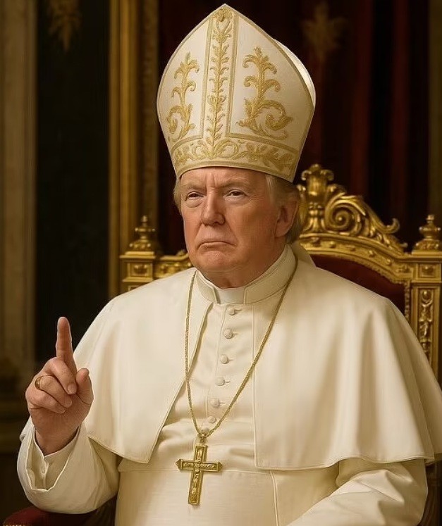 Трамп в облачении папы Римского