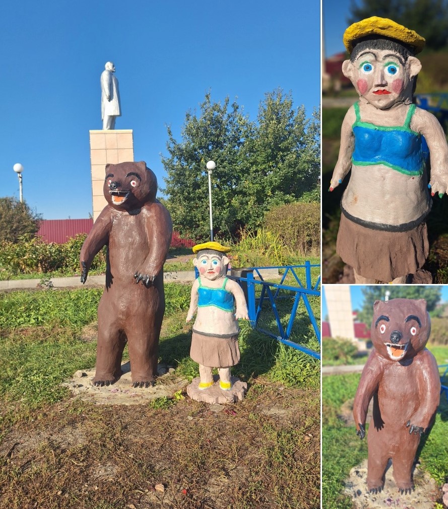 Скульптура Маши и Медведя